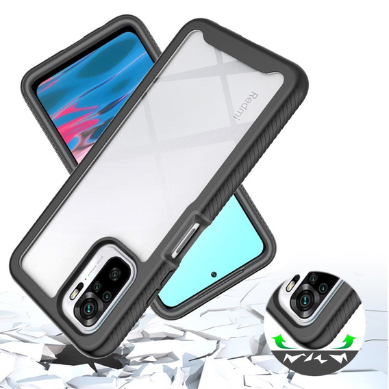 Θήκη για Xiaomi Redmi Note 10 / 10S, Shockproof, με μεμβράνη, μπλε