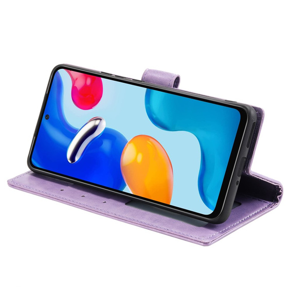 Θήκη με πτερύγιο για Xiaomi Redmi Note 11/11S, Mandala, μωβ