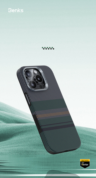 Θήκη BENKS Kevlar Magnetic Armor Pro Aurora 600D B062 για MagSafe για iPhone 15 Pro Max