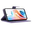 Θήκη με πτερύγιο για Oppo A79 5G, Butterfly, μωβ