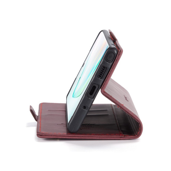 θήκη CASEME για Samsung Galaxy Note 10 Plus/5G, Leather Wallet Case, κόκκινη