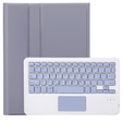 Θήκη + πληκτρολόγιο iPad 10.9 2022 10 Gen, TouchPad Pen Slot, μωβ