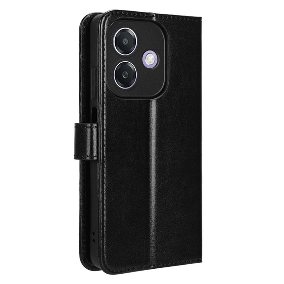 Θήκη με πτερύγιο για Oppo A40 / Oppo A40m, Crazy Horse Wallet, μαύρη