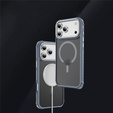 Ματ θήκη για iPhone 17 Pro Max, θωρακισμένη, για MagSafe, καπνιστή με γκρι πλευρές