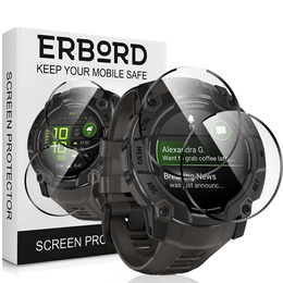 2x υβριδικό γυαλί ERBORD για Garmin Instinct 3 50mm