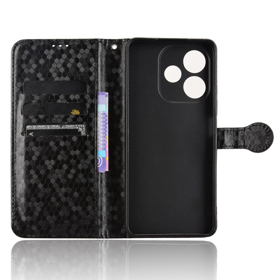 θήκη πτερύγιο για Oppo A5 Pro 5G, Wallet Rhombus, μαύρη