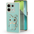 Θήκη για Xiaomi Redmi Note 13 Pro 5G, Rabbit, πράσινη + μετριασμένο γυαλί 9H