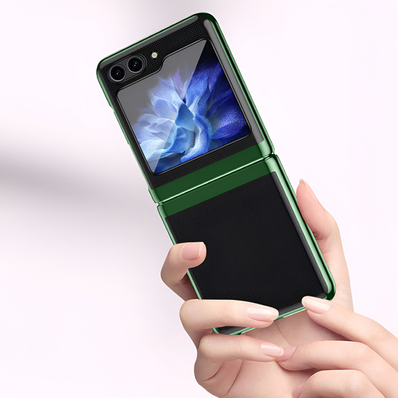 Θήκη για Samsung Galaxy Z Flip7 FE / Z Flip6, PC Case, διαφανής / πράσινη