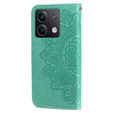 Θήκη με πτερύγιο για Xiaomi Redmi Note 13 5G, Mandala, πράσινη