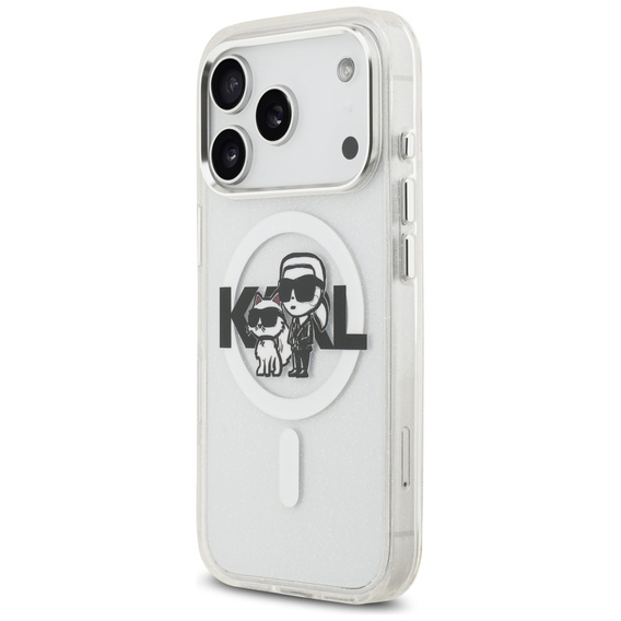 Θήκη Karl Lagerfeld IML Glitter Karl and Choupette MagSafe για iPhone 17 Pro