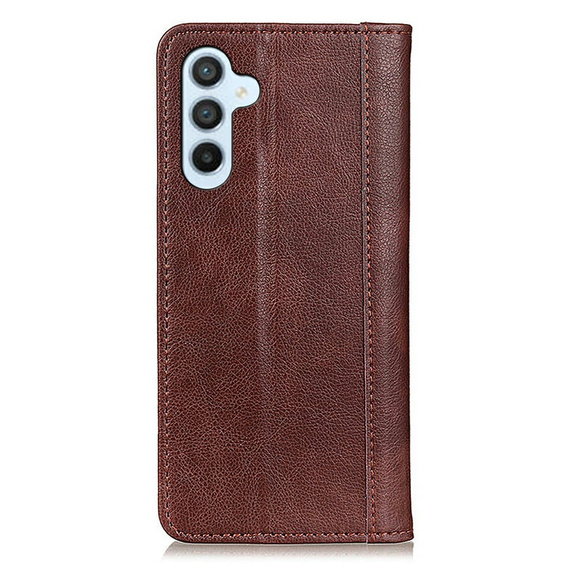 Θήκη για Samsung Galaxy A26, Wallet Litchi Leather, καφέ