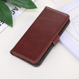 Θήκη με πτερύγιο για T Phone 3 5G, Crazy Horse Wallet, καφέ