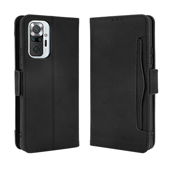 Θήκη με πτερύγιο για Xiaomi Redmi Note 10 Pro, Card Slot, μαύρη
