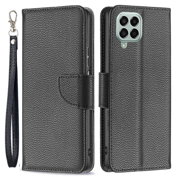 Θήκη με πτερύγιο για Samsung Galaxy M33 5G, Wallet Litchi Magnet, μαύρη