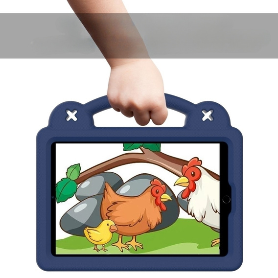 Παιδική θήκη για iPad mini 7.9" 2019/2015/2014/2013/2012 (5/4/3/2/1 gen.), Cute Patterns, με βάση, σκούρο μπλε