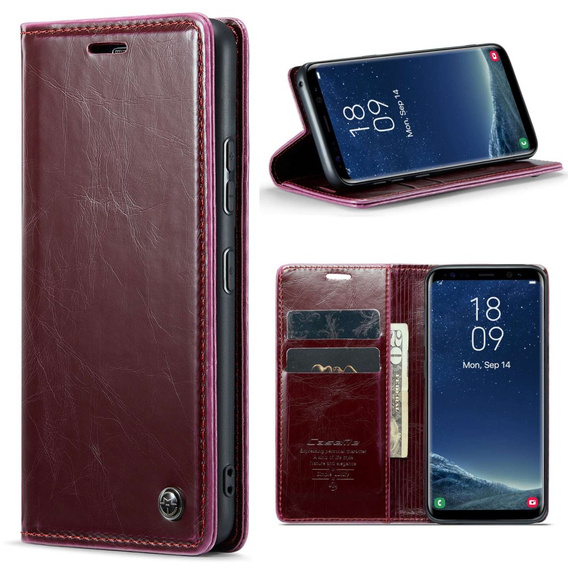 θήκη CASEME για Samsung Galaxy S8, Waxy Textured, κόκκινη