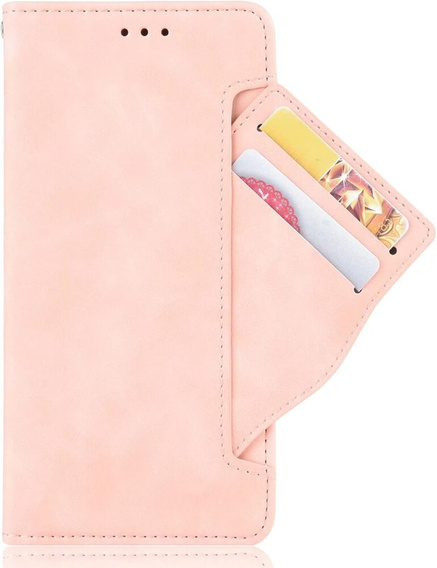 Θήκη με πτερύγιο για Oppo Reno 12 Pro, Card Slot, ροζ