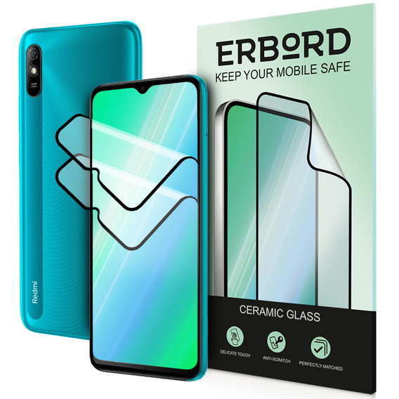 2x Κεραμικό υβριδικό γυαλί ERBORD για Xiaomi Redmi 9A / 9C