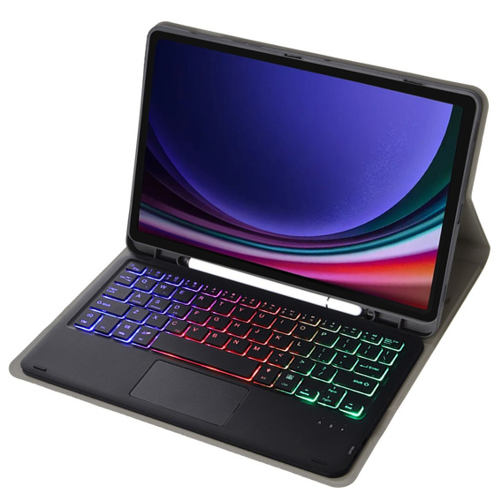 Θήκη + πληκτρολόγιο Samsung Galaxy Tab S9 FE X510 / X516, with touchpad, μαύρη