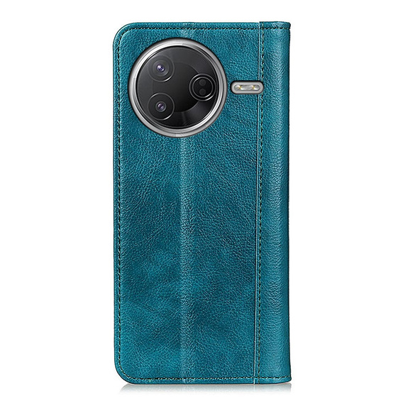 θήκη με πτερύγιο για Xiaomi Poco F7 Pro / F7 Ultra, Split Leather, πράσινη