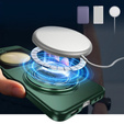 Θήκη GKK για Galaxy Z Flip 5 5G, Γωνίες Dropproof MagSafe, διαφανές / μωβ