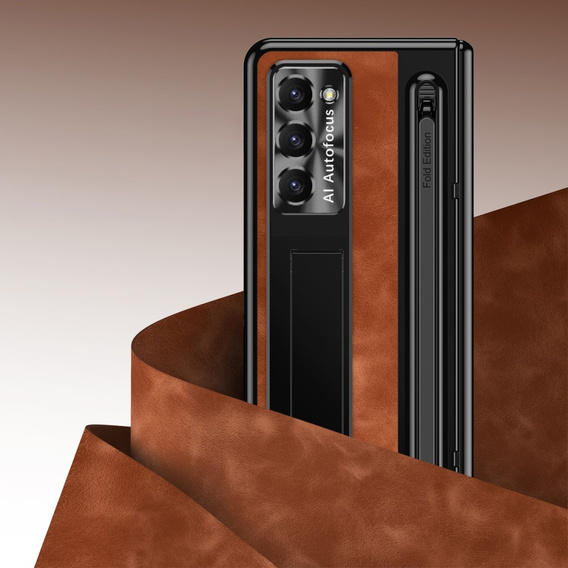 Θήκη με βάση Leather+PC με γυαλί και γραφίδα για Samsung Galaxy Z Fold6 5G