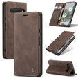 θήκη CASEME για Google Pixel 7 Pro, Leather Wallet Case, καφέ