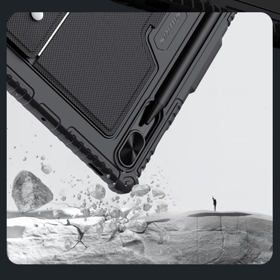 Θήκη + πληκτρολόγιο Galaxy Tab S9, NILLKIN Bumper Pen Slot, μαύρη
