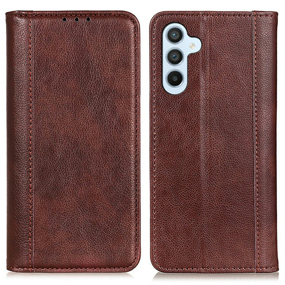 Θήκη για Samsung Galaxy A26, Wallet Litchi Leather, καφέ