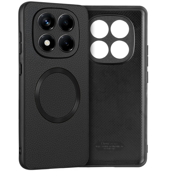 Θήκη για Xiaomi Redmi Note 14 Pro 5G, Leather Hybrid MagSafe, μαύρη
