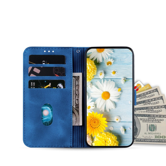 Θήκη με πτερύγιο για Oppo A60, Lily Flower, σκούρο μπλε
