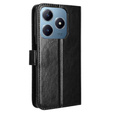 Θήκη με πτερύγιο για Realme C61, Crazy Horse Wallet, μαύρη