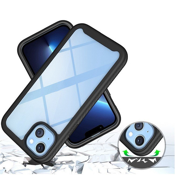 Θήκη για iPhone 14 Plus, Shockproof, με μεμβράνη, μπλε