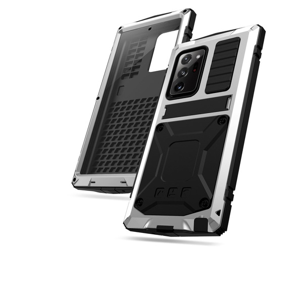 Θήκη για Samsung Galaxy Note 20 Ultra, R-JUST, θωρακισμένη, ασημί