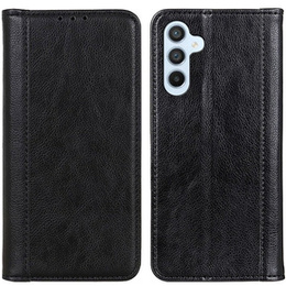 Θήκη για Samsung Galaxy M34, Wallet Litchi Leather, μαύρη