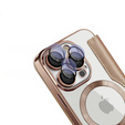 Θήκη με πτερύγιο για iPhone 16 Pro, RFID Wallet MagSafe CamShield, χρυσή