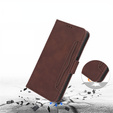 Θήκη με πτερύγιο για Samsung Galaxy M35, Card Slot, καφέ