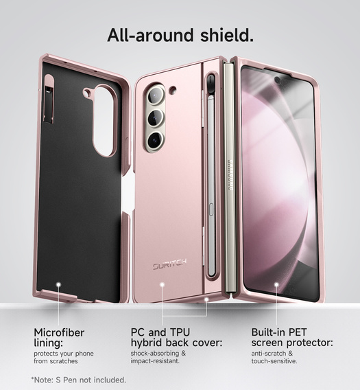Θήκη Suritch Full Body με βάση και θήκη για γραφίδα για Samsung Galaxy Z Fold5