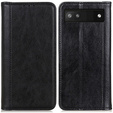 Θήκη για Google Pixel 7a, Wallet Litchi Leather, μαύρη