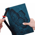Θήκη για Lenovo Tab M9, Wallet Pen Slot, butterflies, καφέ