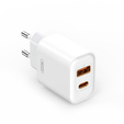 XO CE12 Φορτιστής δικτύου, USB-C, 20W + καλώδιο USB-C - Lightning, Λευκό