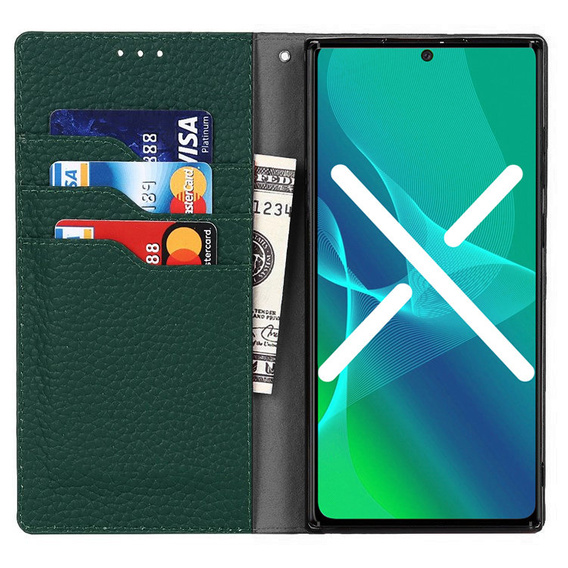 Δερμάτινη θήκη για Samsung Galaxy S20 FE, ERBORD Grain Leather, πράσινη