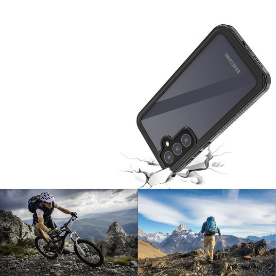 Αδιάβροχη θήκη IP68 για Samsung Galaxy A55 5G, Redpepper, μαύρη