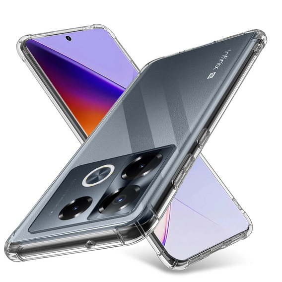 Θήκη για Infinix Note 40 Pro Plus, Dropproof, διαφανής