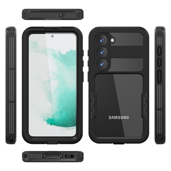 Αδιάβροχη θήκη IP68 για το Samsung Galaxy S23 Plus, μαύρη