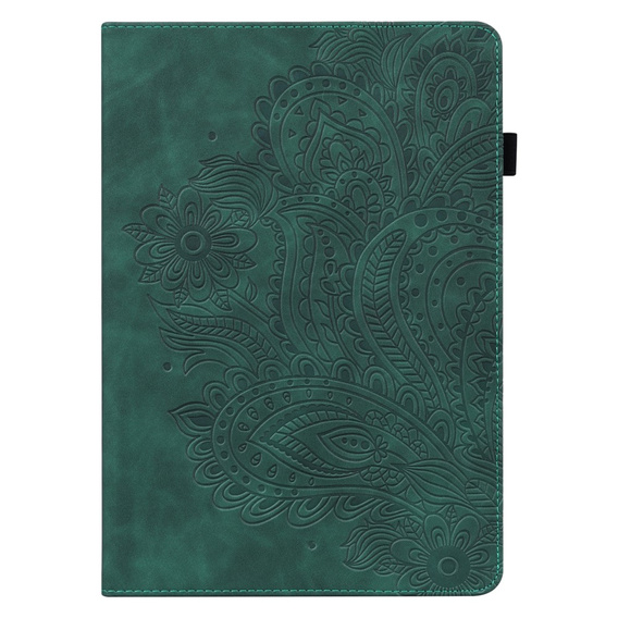 θήκη με πτερύγιο για Xiaomi Redmi Pad SE 11", flower, πράσινη