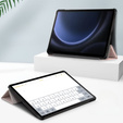 Θήκη για Samsung Galaxy Tab S9 FE+ Plus, Smartcase με χώρο για γραφίδα, ροζ rose gold