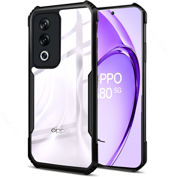 Θήκη για Oppo A80, AntiDrop Hybrid, μαύρη