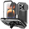 Θήκη για iPhone 16 Pro Max, R-JUST CamShield Slide, θωρακισμένη, μαύρη