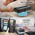 θήκη CASEME για Samsung Galaxy S25 FE, RFID Leather Wallet, με λουράκι ώμου, μαύρη